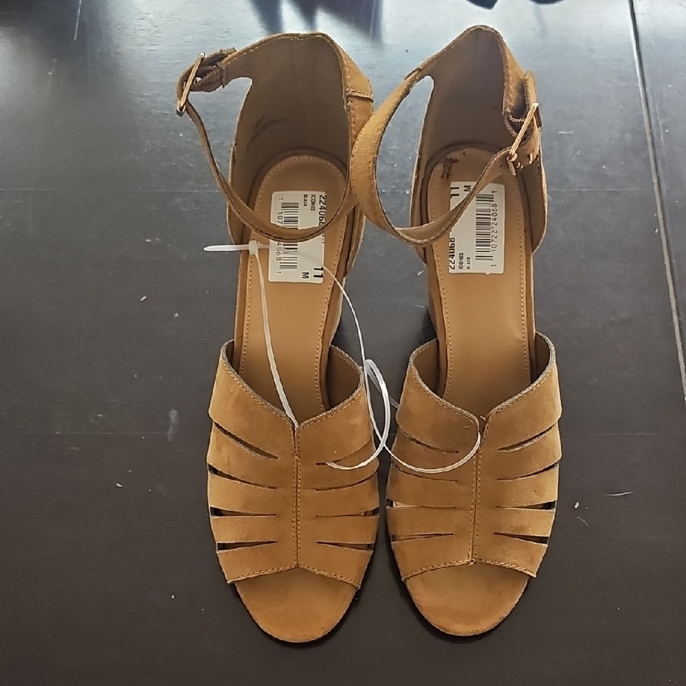Kaya Peep Toe Tan Strappy Sandals